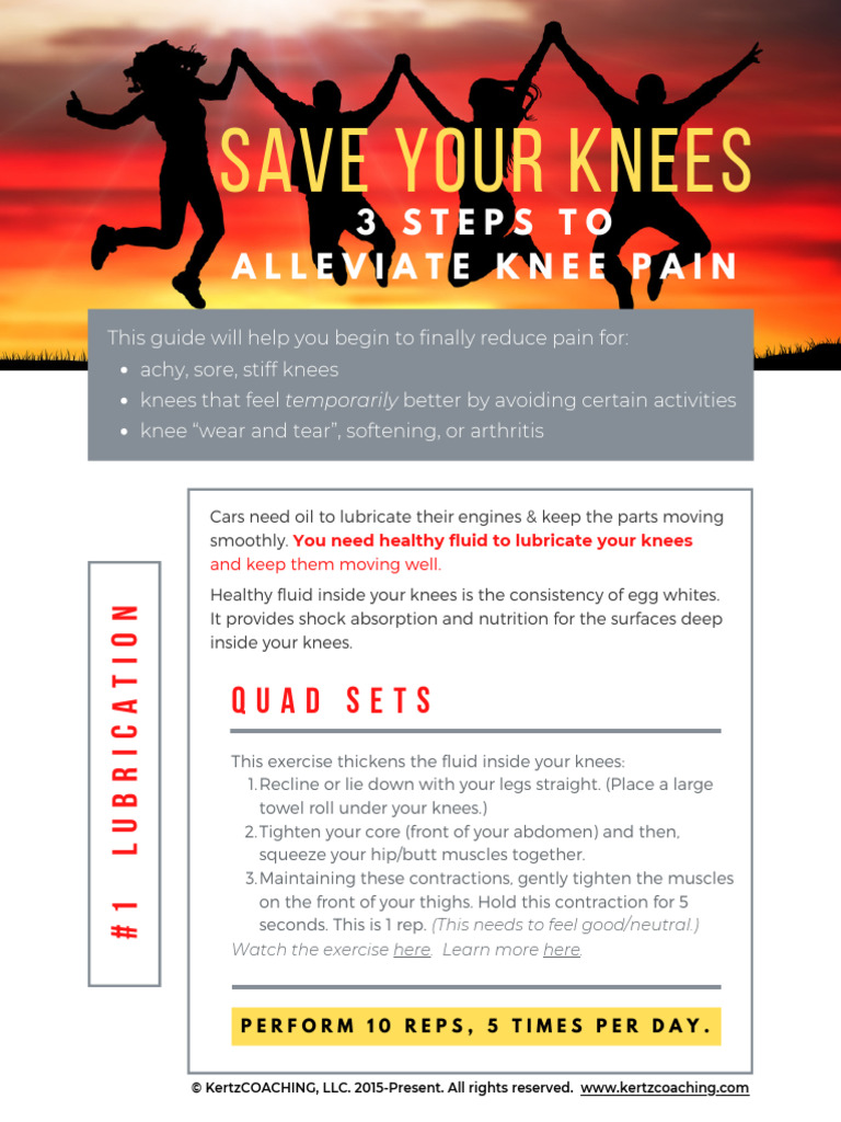 Knee Pain Relief: Effective Exercises | PDF | Knee | Musculoskeletal System