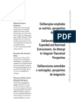 Deliberações Ampliadas Ou Restritas: Perspectivas de Integração