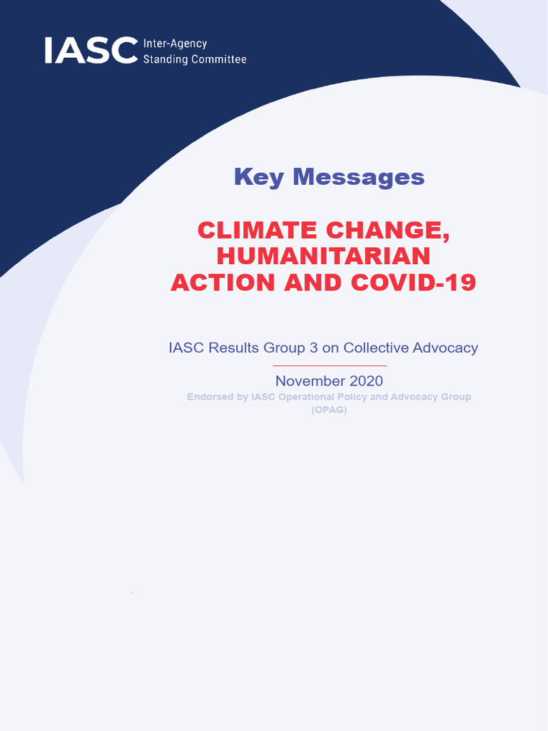 Key Messages On Climate Change Humanitarian Action and COVID 19 | PDF ...