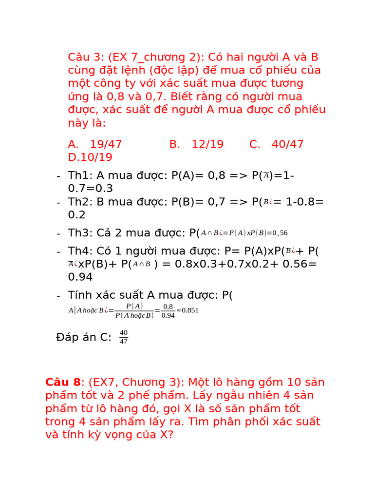 BT XSTK | PDF