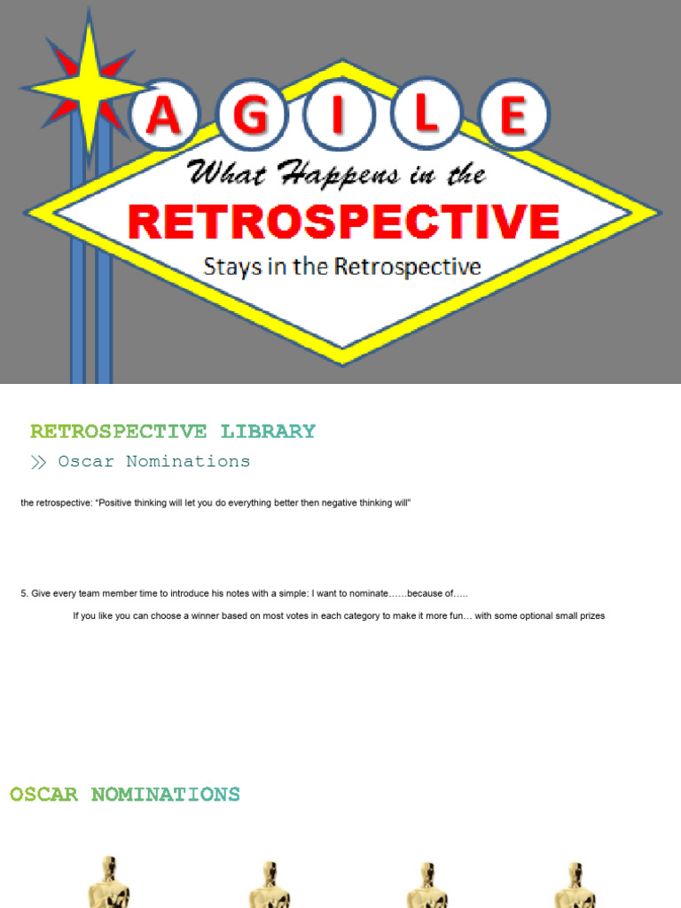Creative Retrospective Techniques for Teams | PDF | Agile Software ...