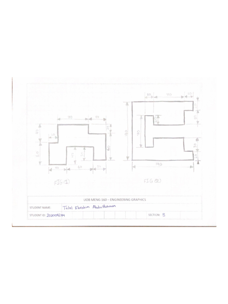 Uob Meng 160 - Engineering Graphics | PDF