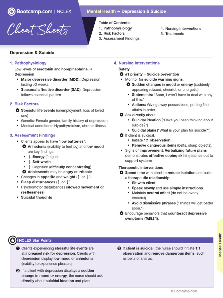 Depression: Causes, Risks, and Care | PDF | Major Depressive Disorder ...
