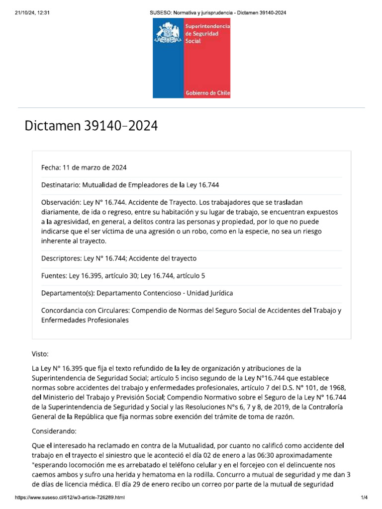 Dictamen 39140 | PDF