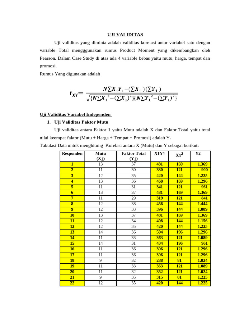 Uji Validitas | PDF