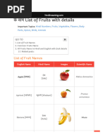 Fruits Name | PDF | Fruit | Berry