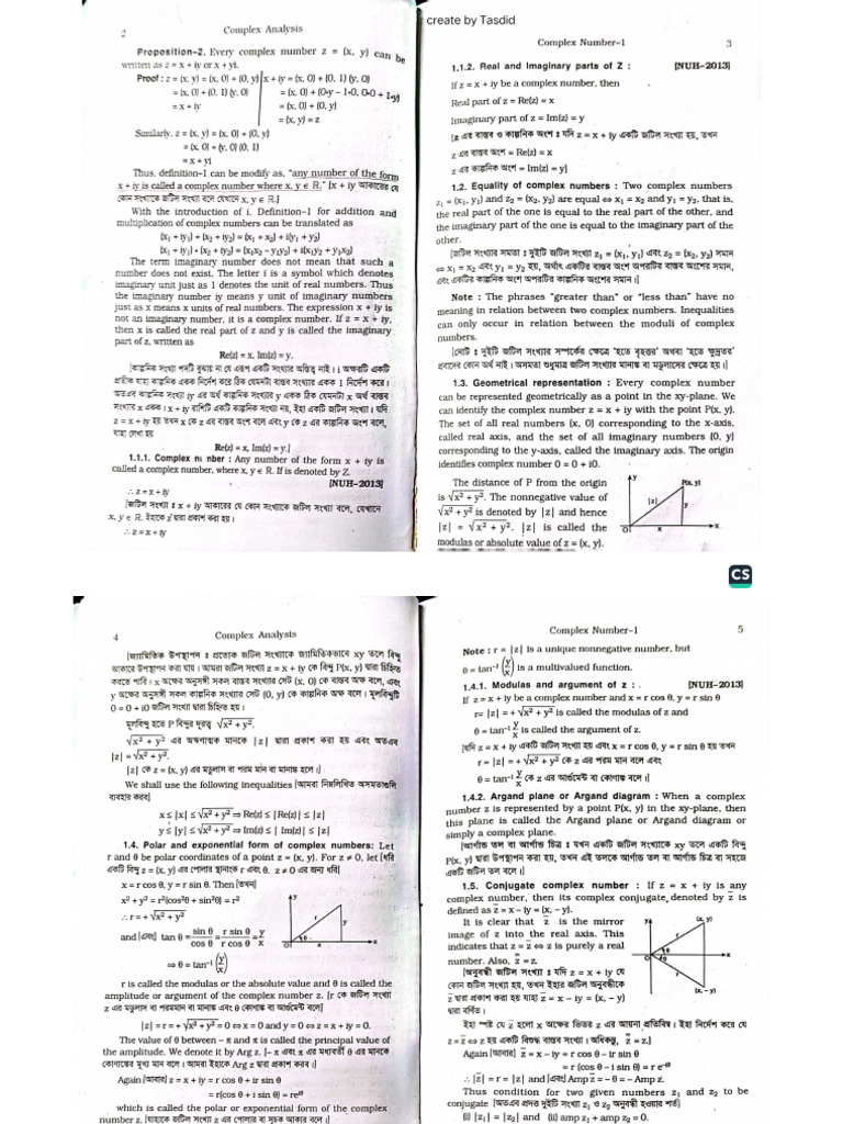 Complex Variable Ch1 | PDF
