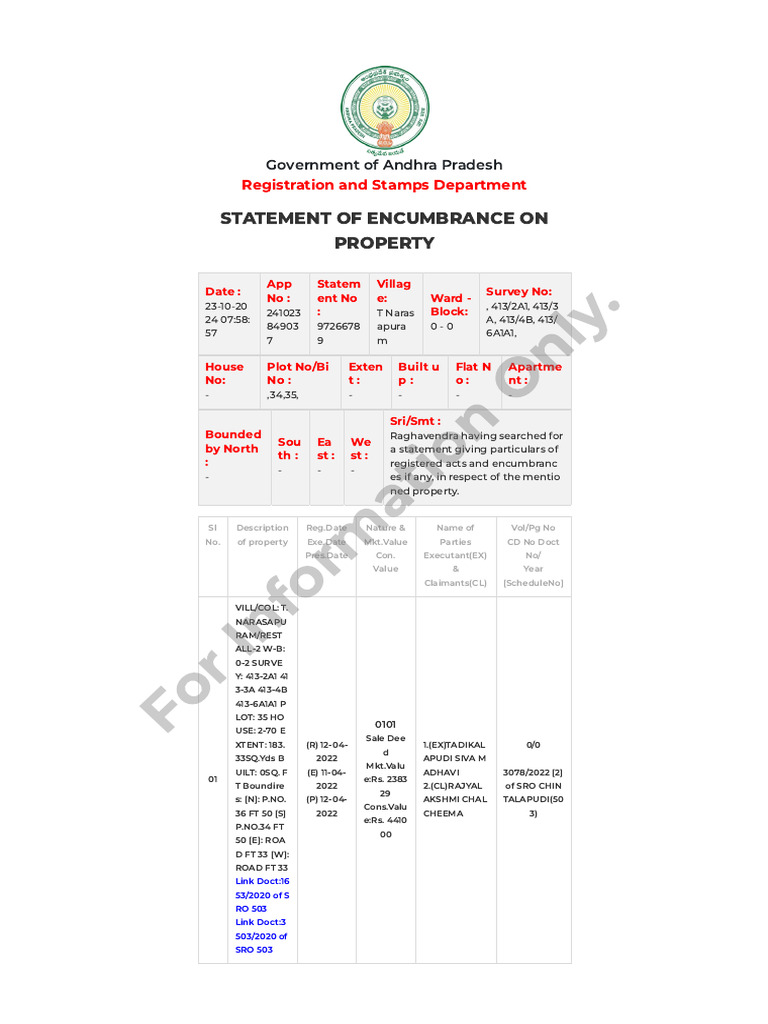 E Encumbrance Service PDF