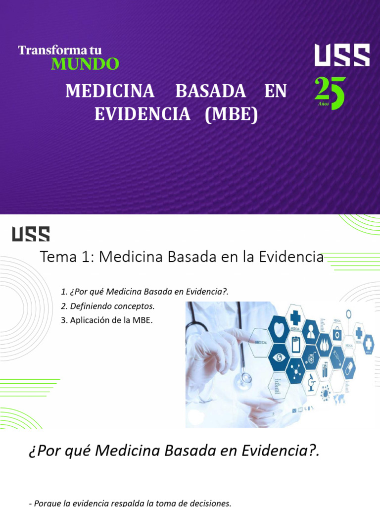 Medicina Basada en Evidencia | PDF | Evidencia basada en medicina | Terapia