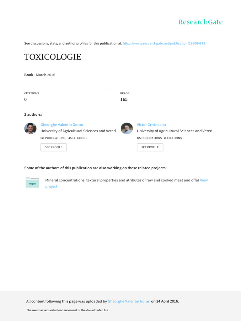Toxicology Insights and Research Findings | PDF