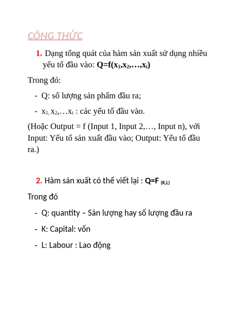 Công TH C | PDF