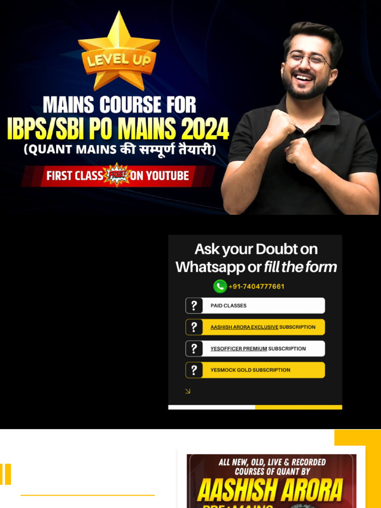 LevelUP Mains Quant Class 01 | PDF | Profit (Economics)