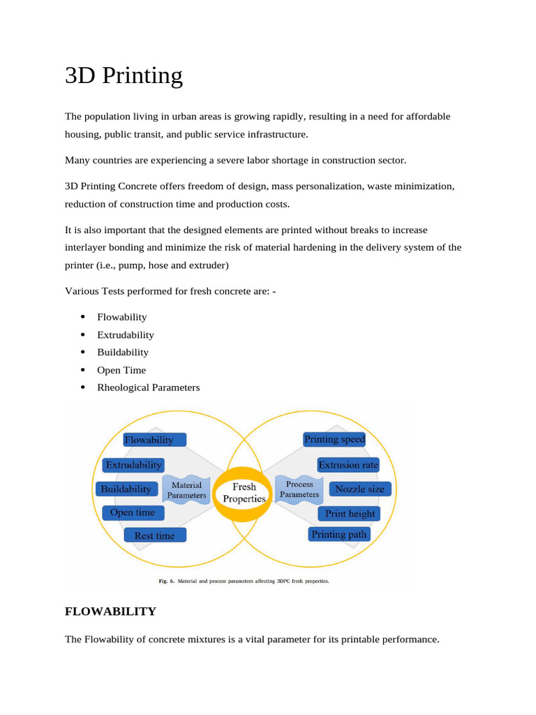 Extrudability Testing in 3D Concrete Printing | PDF | Concrete ...