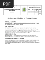 Pinhole Camera Basics and Image Formation | PDF
