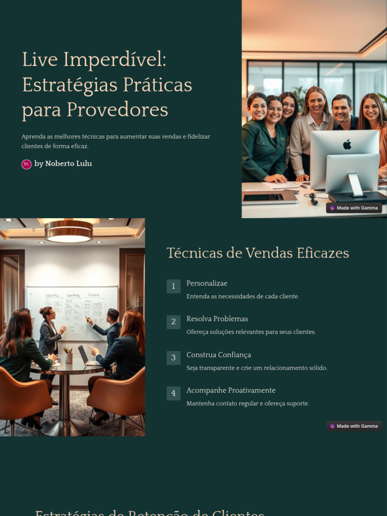 Estratégias de Vendas e Retenção Eficazes | PDF