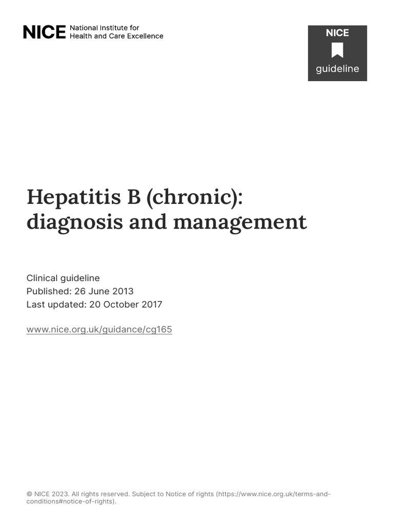 Chronic Hepatitis B: Diagnosis & Management Guide | PDF | Hepatitis B ...