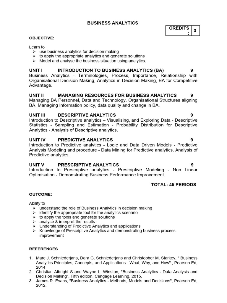II-Sem-Business Analytics - 241023 - 215057 | PDF | Analytics ...