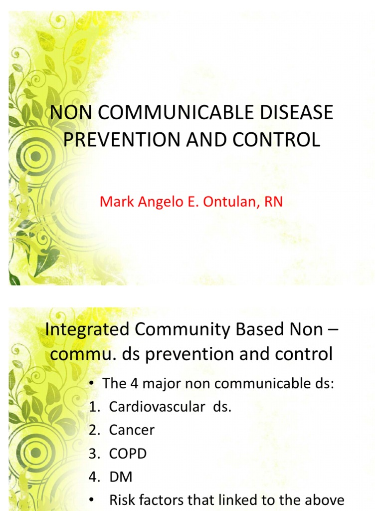 Non Communicable Disease Prevention and Control | PDF | Lifestyle