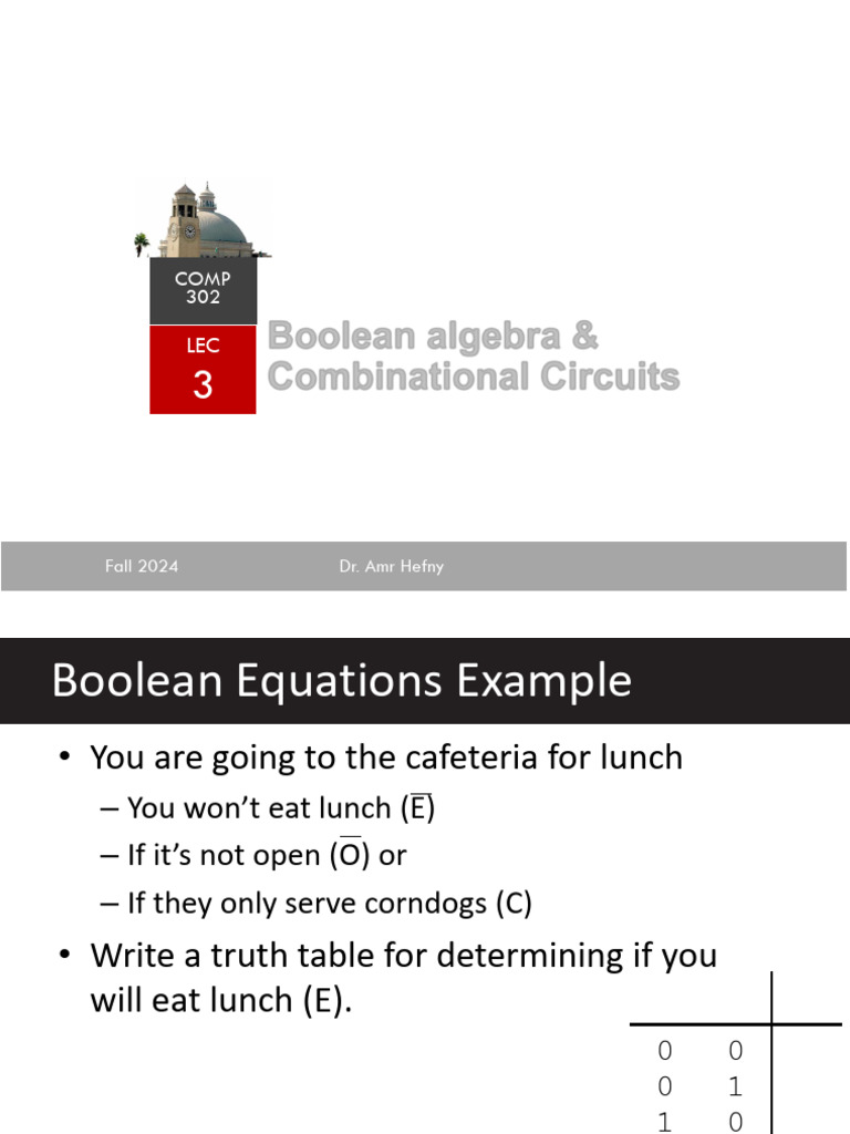 LEC3 | PDF | Logic Gate | Boolean Algebra