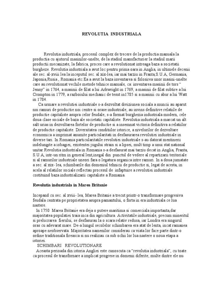 Revolutia Industriala