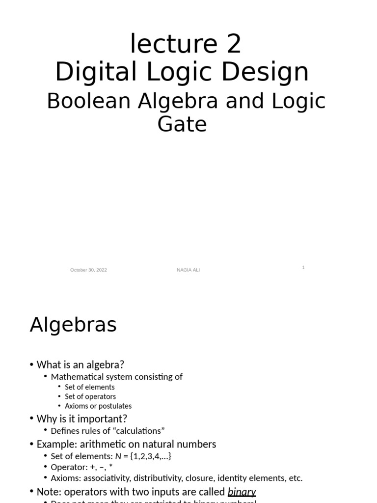 Boolean Algebra Basics and Theorems | PDF | Logic Gate | Integrated Circuit