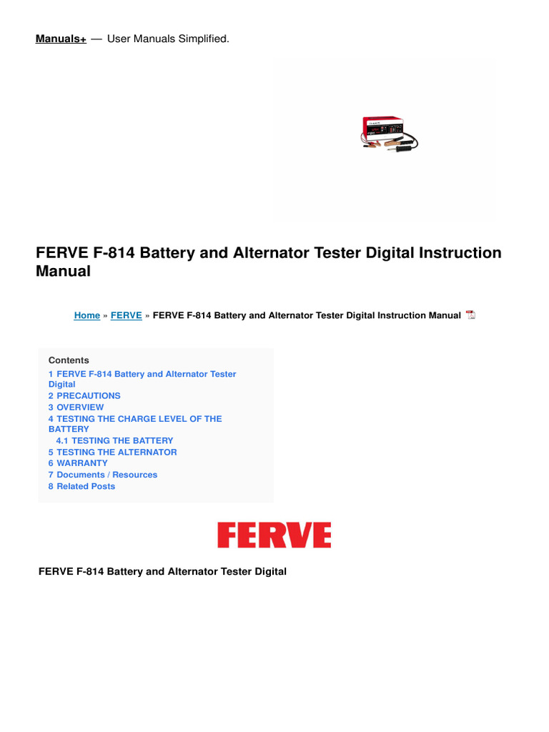Maso 12V Car Battery & Alternator Tester - Test Battery Condition & Alternator Charging (Tester