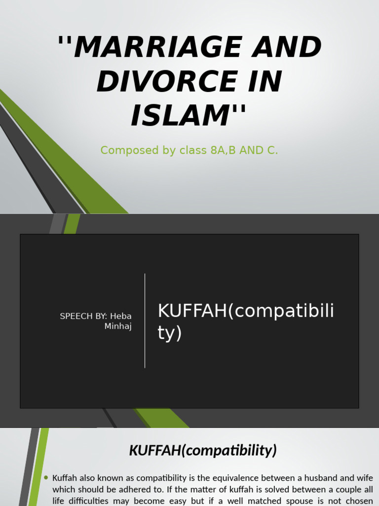 Marriage and Divorce in Islam Explained | PDF | Marriage | Abrahamic ...