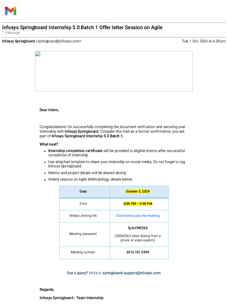 Infosys Springboard Internship Courses Eap