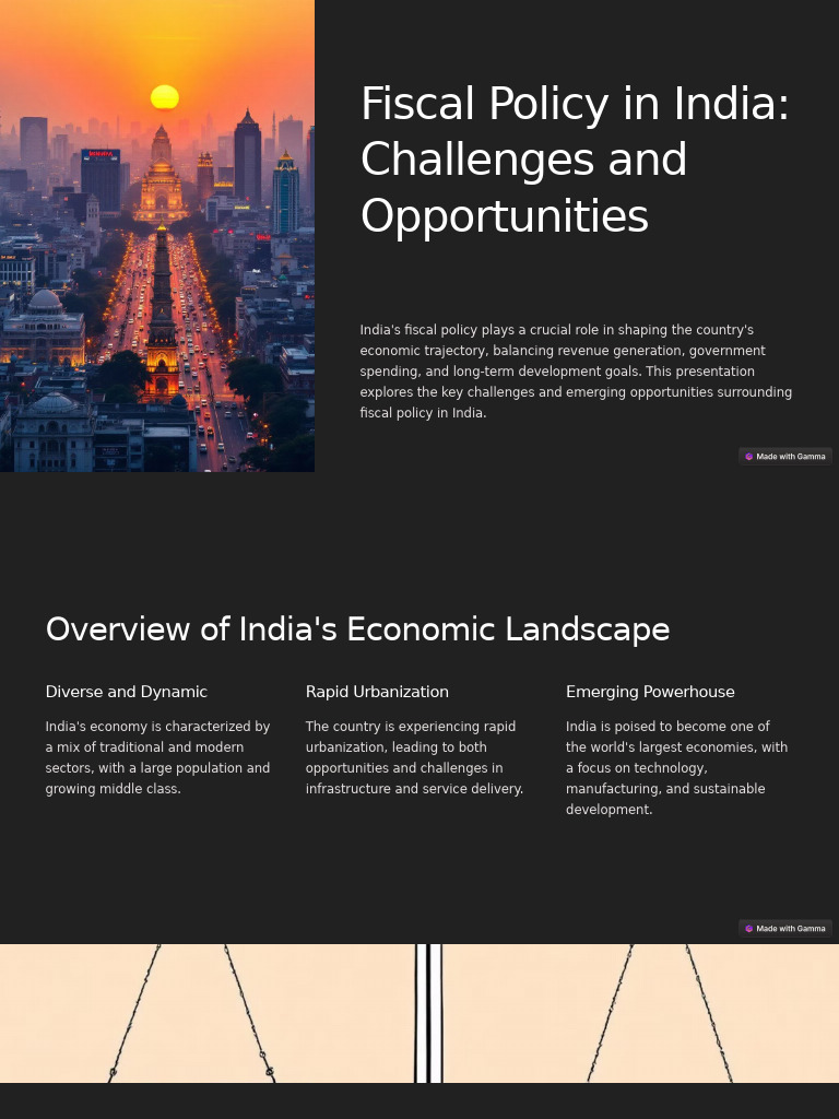 India's Fiscal Policy: Challenges & Opportunities | PDF | Fiscal Policy ...