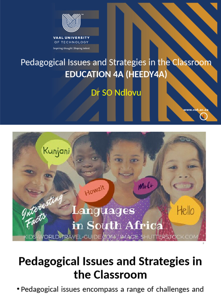 Pedagogical Issues and Strategies in The Classroom | PDF | Pedagogy ...