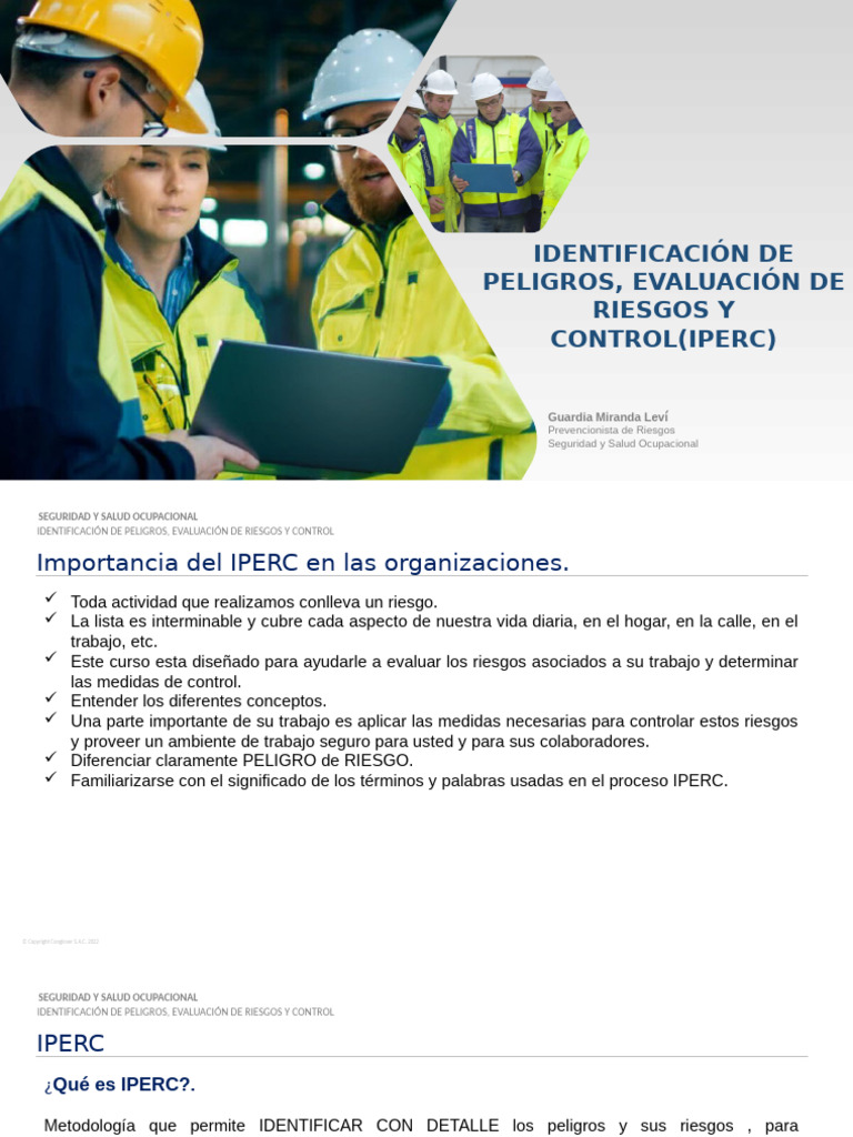 Cap Iperc | PDF | Seguridad y salud ocupacional | Evaluación