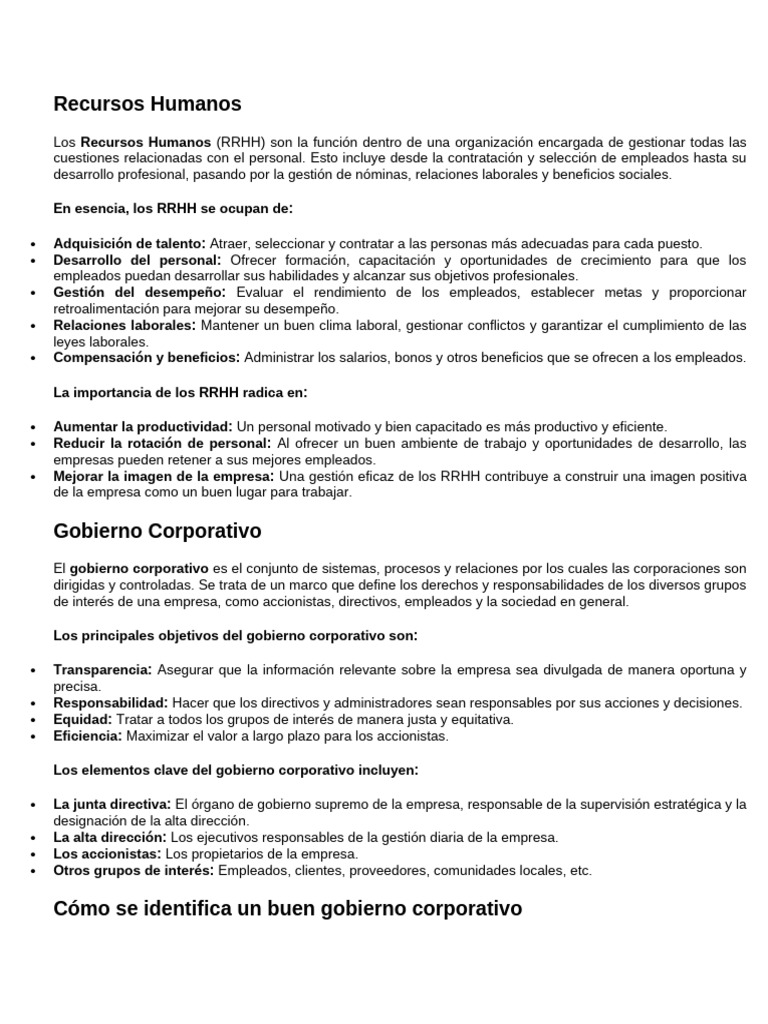 Recursos Humanos | PDF | Gestión de recursos humanos | Business