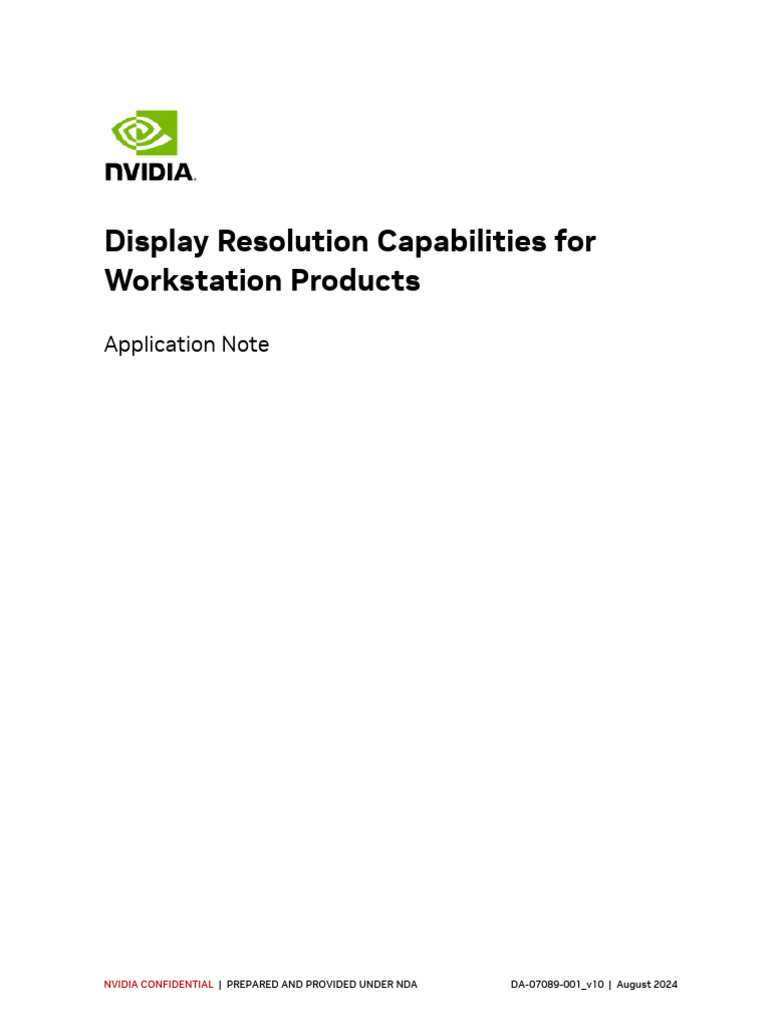 Quadro and Nvs Display Resolution Support | PDF | Hdmi | Information ...