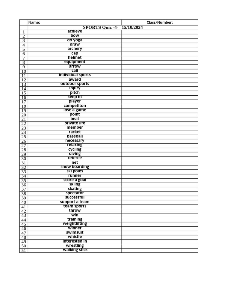 SPORTS | PDF | Sports