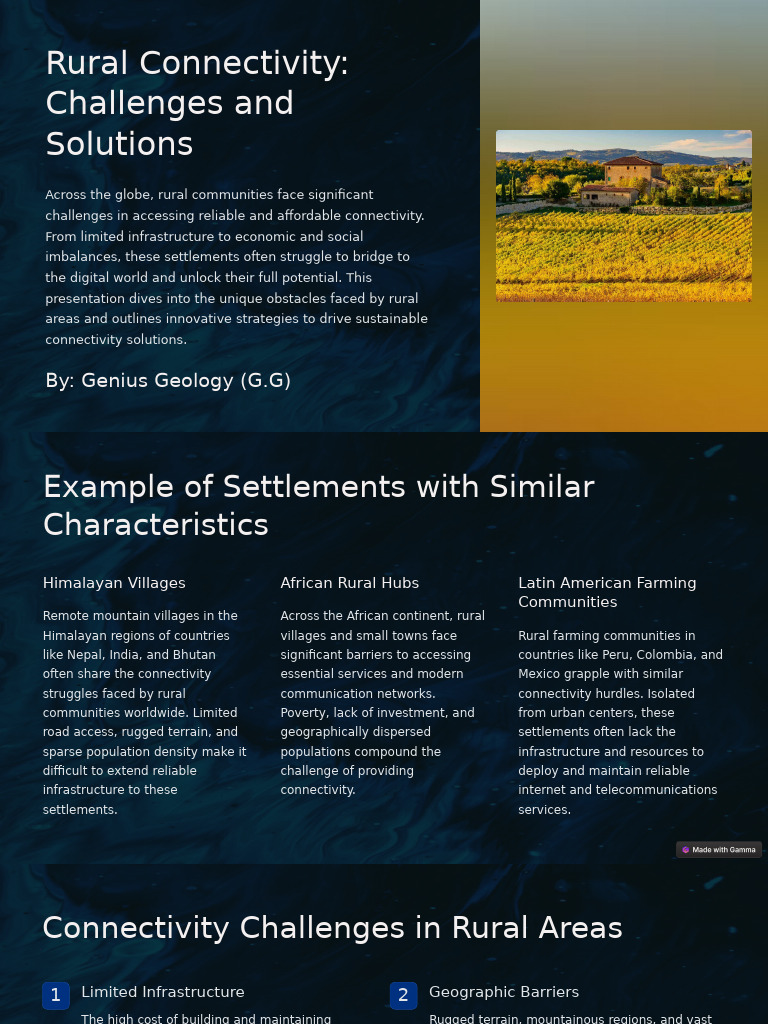Rural Connectivity Challenges And Solutions Pdf Infrastructure