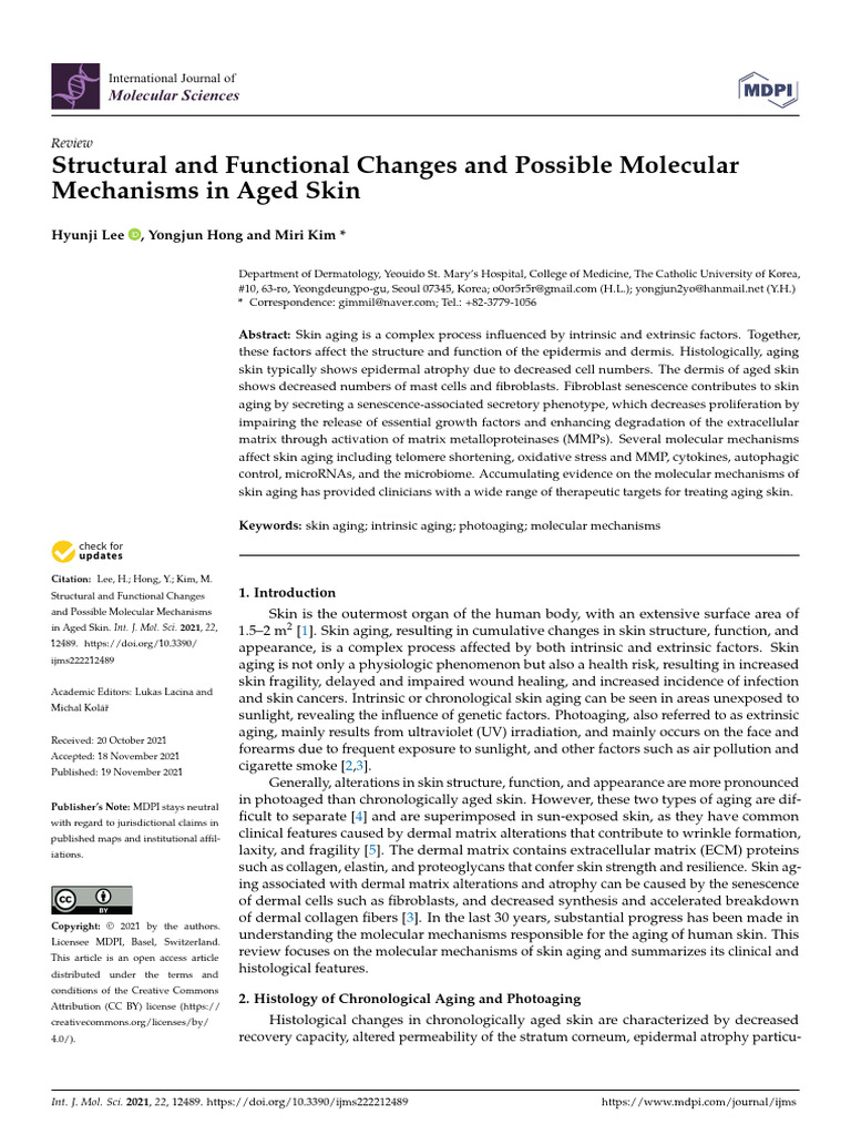 Structural and Functional Changes and Possible Molecular Mechanisms in ...