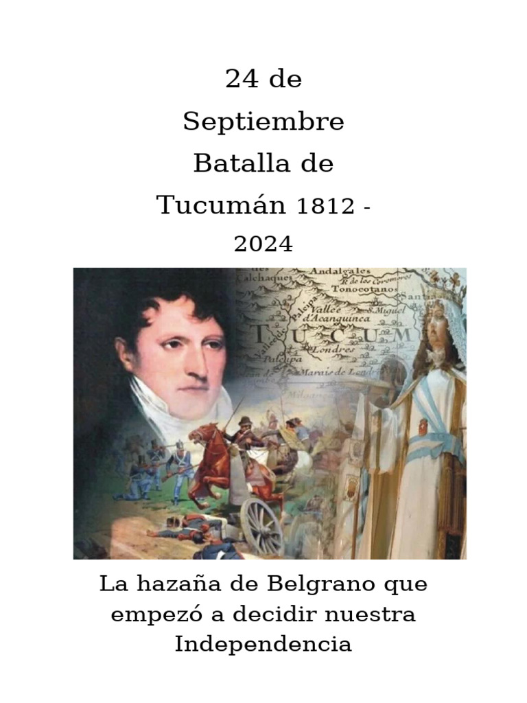 Batalla de Tucumán: Héroe Belgrano 1812 | PDF
