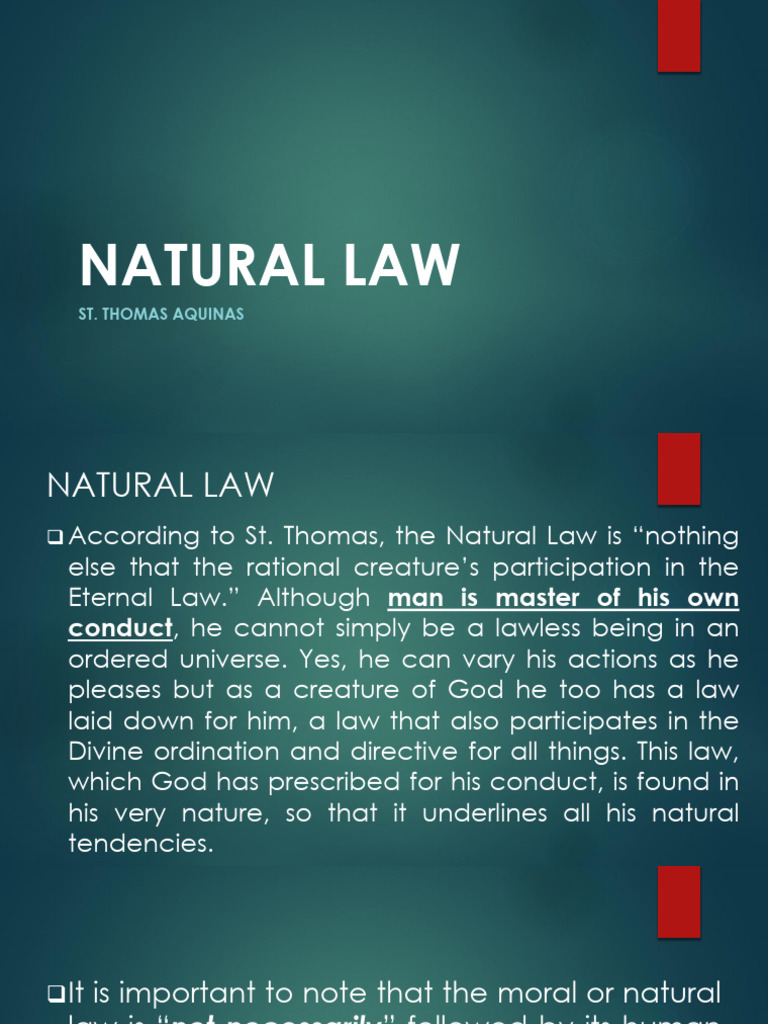 St. Thomas Aquinas on Natural Law | PDF | Utilitarianism | John Stuart Mill