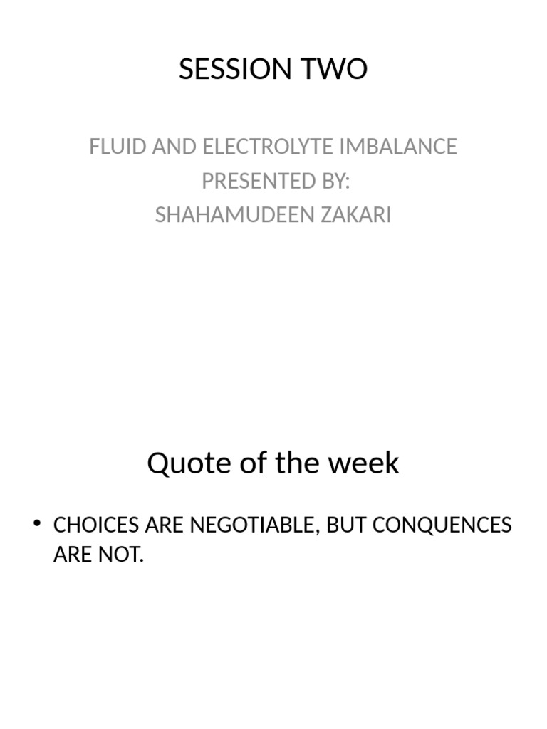 Fluid and Electrolyte Imbalance Guide | PDF | Angiotensin | Saline ...
