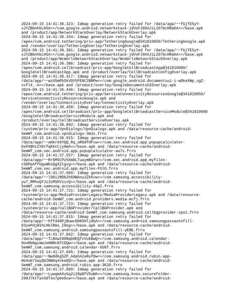 Idmap Generation Retry Failures | PDF | Android (Robot) | Google