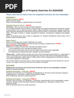 PEXA Pricing and Fee Schedule FY25 | PDF | Fee | Private Law