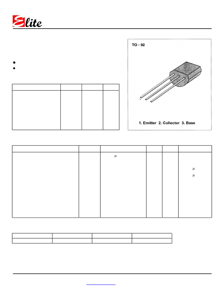 PNP Epitaxial Silicon Transistor: Low Frequency Amplifier | PDF ...
