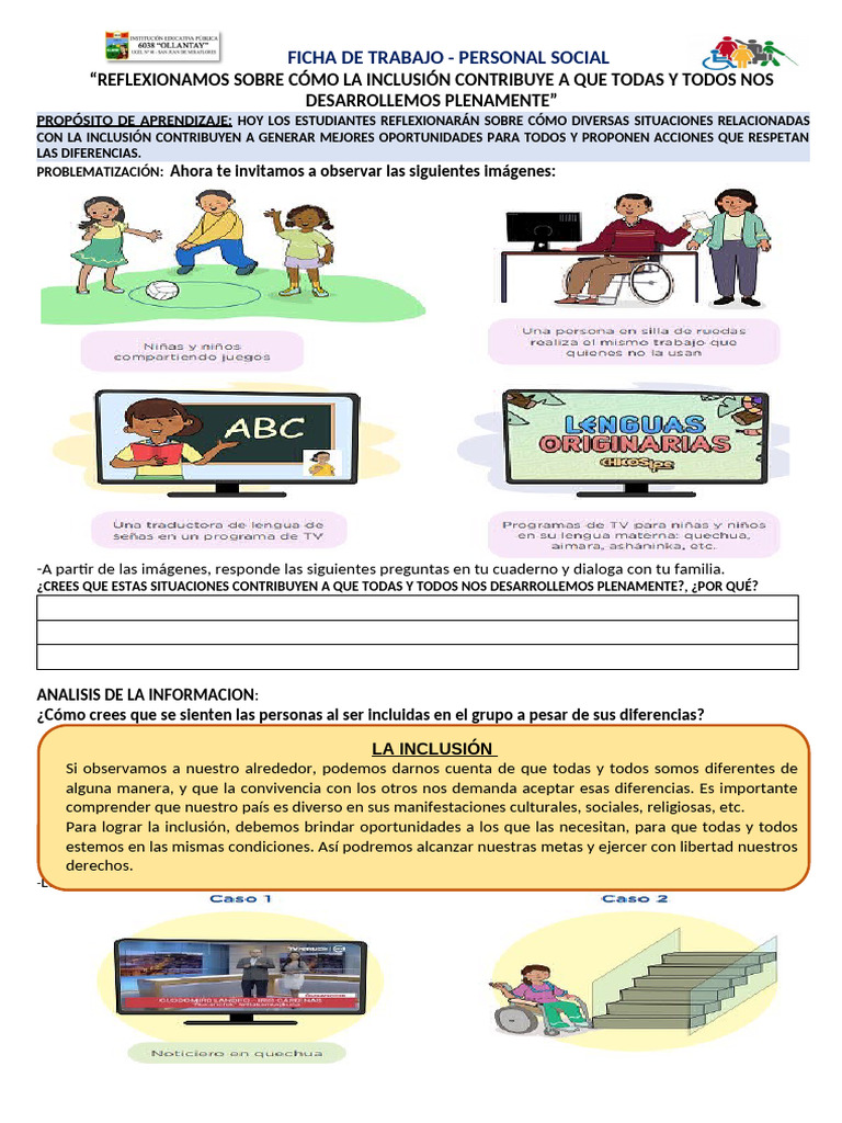 Ficha de Trabajo Personal Social-23 de Octubre | PDF