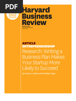 Writing a Business Plan Makes Your Startup More Likely to Succeed