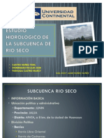 Estudio Hidrologico de La Subcuenca de Rio Seco
