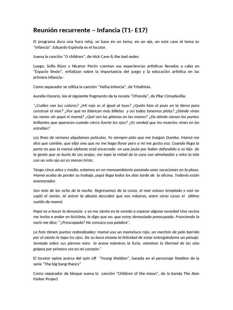 Reunión Recurrente | PDF