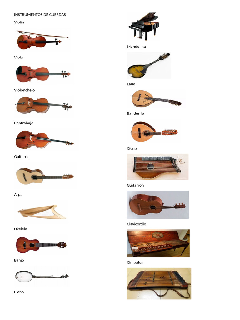 Instrumentos de Cuerda y Más | PDF | Arte | Poesía
