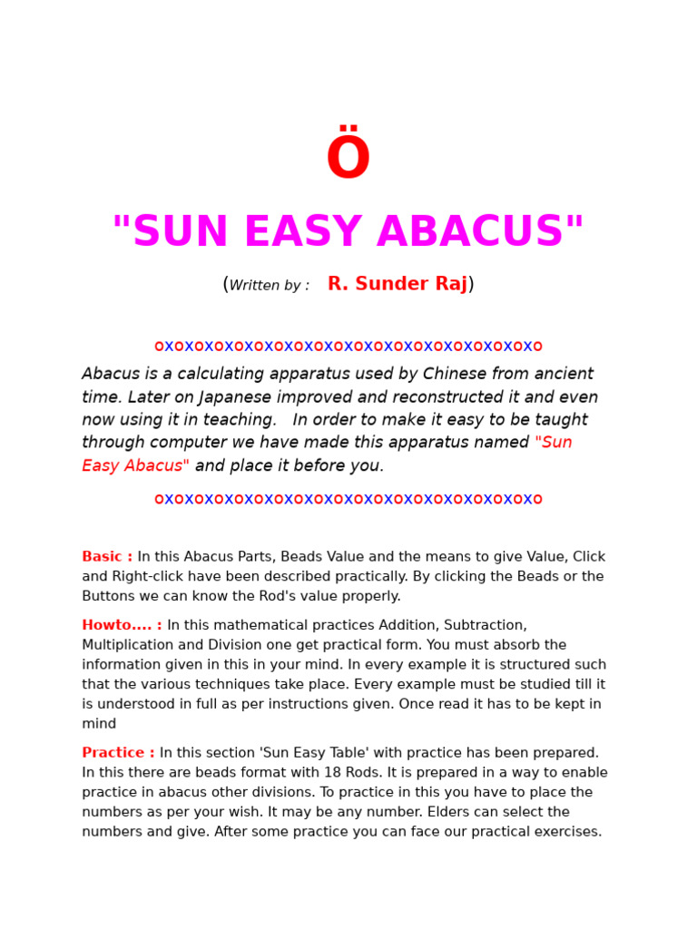 Sun Easy Abacus: Learn Math Easily | PDF | Computers