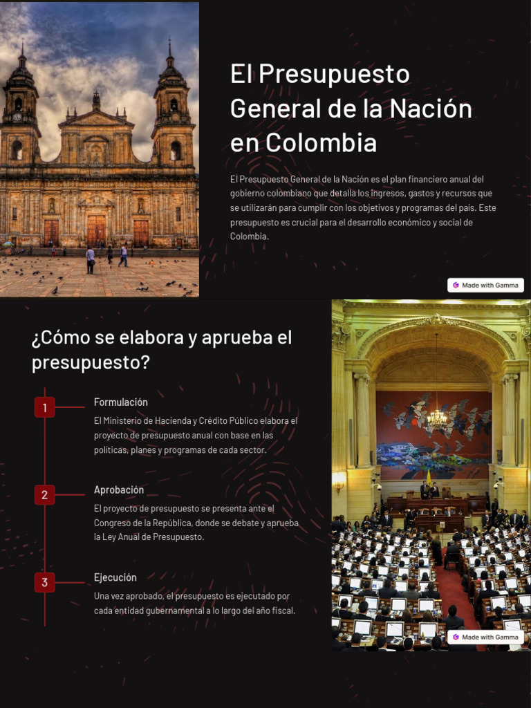 Presupuesto General de la Nación en Colombia | PDF | Presupuesto | Colombia