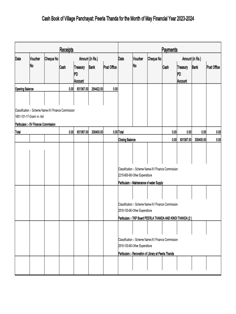 Generate Cashbook Public Report | PDF | Cheque | Voucher